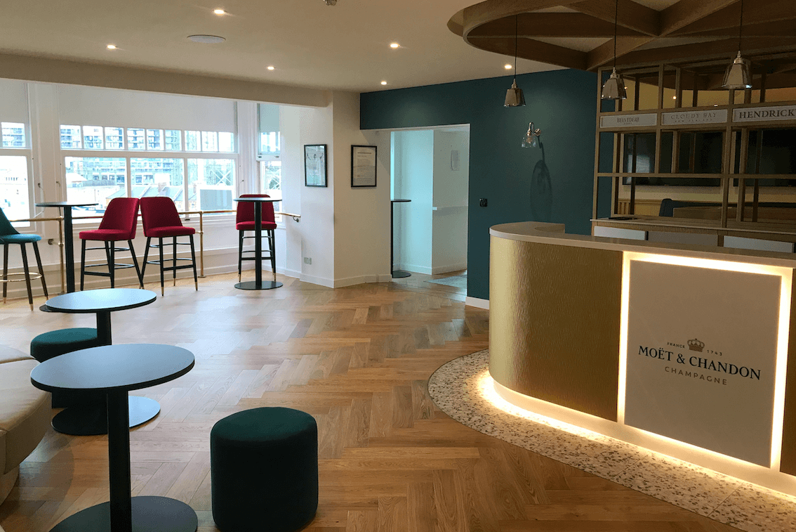 A room at The Oval with Bostik-prepared flooring