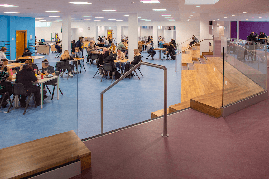 Image of new flooring in canteen