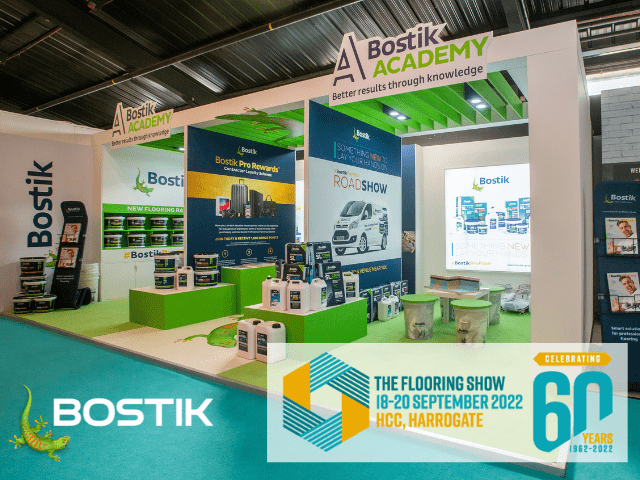 Bostik branded stand at The Flooring Show